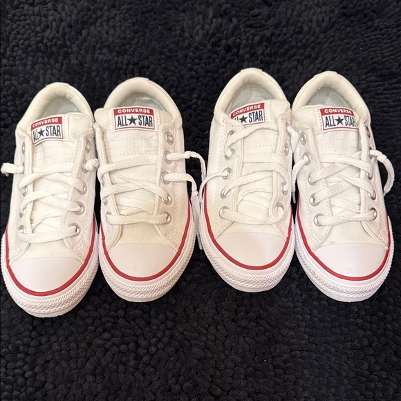 Converse Other - Converse Kids White and Red Sneakers